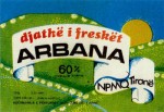 Albánie - sýrová etiketa - cheese label
