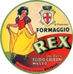 Sýrová etiketa - cheese label - Itálie
