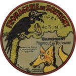 Sýrová etiketa - cheese label - Liška, vrána a sýr 