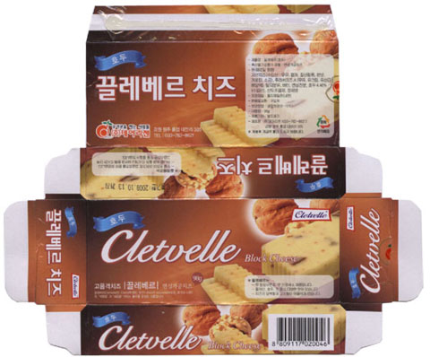 sýrové etikety Korea