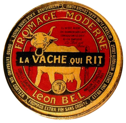 Francie - jedna z nejstarších etiket sýrů Veselá kráva