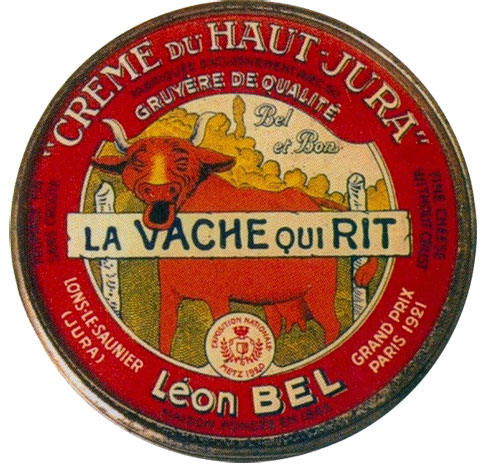 Francie - jedna z nejstarších etiket sýrů Veselá kráva