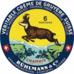 Sýrová etiketa - cheese label - Švýcarsko