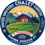 Srov etiketa - cheese label - vcarsko
