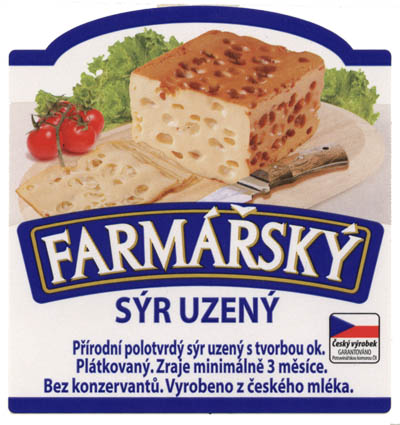 Sýrová etiketa Moravia Lacto