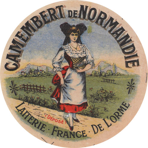 sýrová etiketa camembert Francie