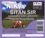 Černá Hora - sýrová etiketa - cheese label