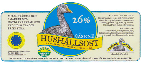 Cheese label Sweden