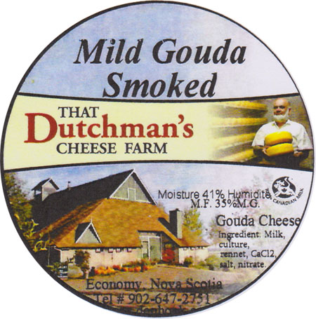 Cheese label Canada
