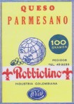 Sýrová etiketa - cheese label - Kolumbie