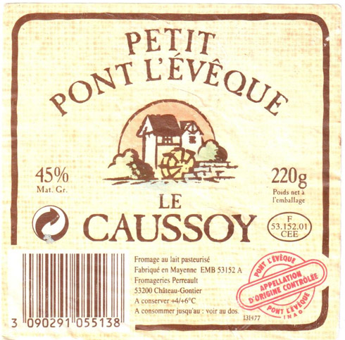 Cheese Petit Pont L´Éveque LE CAUSSOY